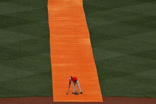 O's Opening Day orange carpet