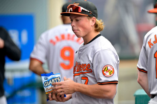 Holliday in dugout