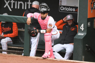 chirinos pink gear dugout white